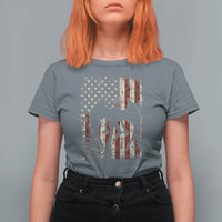 Mothman American Flag Patriotic Cryptid Creature T Shirt For Women