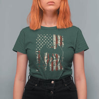 Mothman American Flag Patriotic Cryptid Creature T Shirt For Women
