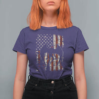 Mothman American Flag Patriotic Cryptid Creature T Shirt For Women