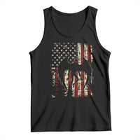 Mothman American Flag Patriotic Cryptid Creature Tank Top