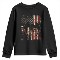 Mothman American Flag Patriotic Cryptid Creature Youth Sweatshirt