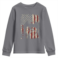 Mothman American Flag Patriotic Cryptid Creature Youth Sweatshirt