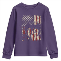Mothman American Flag Patriotic Cryptid Creature Youth Sweatshirt