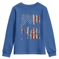 Mothman American Flag Patriotic Cryptid Creature Youth Sweatshirt
