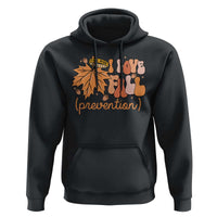 Fall Physical Therapy Hoodie I Love Fall Prevention Retro Groove Maple Leaf Nuts - Wonder Print Shop