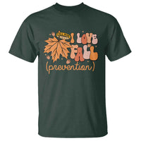 Fall Physical Therapy T Shirt I Love Fall Prevention Retro Groove Maple Leaf Nuts - Wonder Print Shop