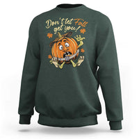 Funny Fall Physical Therapy Sweatshirt Don't Let Fall Get You Pumpkin Safety Belt Maple Leaf - Wonder Print Shop