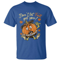 Funny Fall Physical Therapy T Shirt Don't Let Fall Get You Pumpkin Safety Belt Maple Leaf - Wonder Print Shop