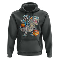 Funny Halloween Nurse Hoodie Skeleton Nurse Riding Mummy Dinosaur Pumpkin Candy - Wonder Print Shop