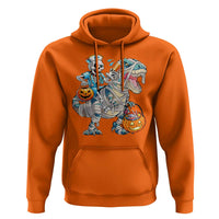 Funny Halloween Nurse Hoodie Skeleton Nurse Riding Mummy Dinosaur Pumpkin Candy - Wonder Print Shop