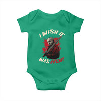 Funny Scary Halloween Slasher Baby Onesie I Wish It Was Friday - Wonder Print Shop