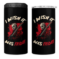 Funny Scary Halloween Slasher 4 in 1 Can Cooler Tumbler I Wish It Was Friday - Wonder Print Shop