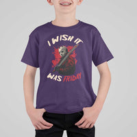Funny Scary Halloween Slasher T Shirt For Kid I Wish It Was Friday - Wonder Print Shop