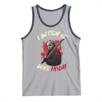 Funny Scary Halloween Slasher Tank Top I Wish It Was Friday - Wonder Print Shop
