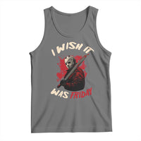 Funny Scary Halloween Slasher Tank Top I Wish It Was Friday - Wonder Print Shop