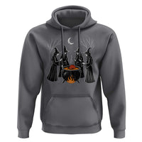 Funny Halloween Witch Spooky Season Orange Cauldron Hoodie - Wonder Print Shop