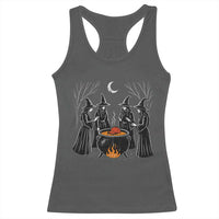 Funny Halloween Witch Spooky Season Orange Cauldron Racerback Tank Top - Wonder Print Shop
