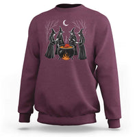 Funny Halloween Witch Spooky Season Orange Cauldron Sweatshirt - Wonder Print Shop
