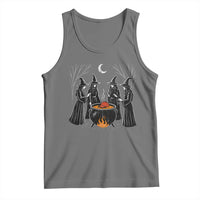 Funny Halloween Witch Spooky Season Orange Cauldron Tank Top - Wonder Print Shop