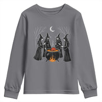 Funny Halloween Witch Spooky Season Orange Cauldron Youth Sweatshirt - Wonder Print Shop