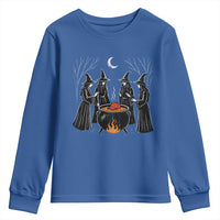 Funny Halloween Witch Spooky Season Orange Cauldron Youth Sweatshirt - Wonder Print Shop