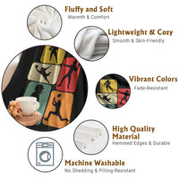 American Football Player Retro Vintage Sport Lover Throw Blanket - Wonder Print Shop