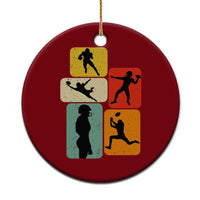 American Football Player Retro Vintage Sport Lover Ceramic Ornament - Wonder Print Shop