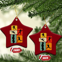 American Football Player Retro Vintage Sport Lover Ceramic Ornament - Wonder Print Shop