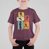American Football Player Retro Vintage Sport Lover T Shirt For Kid - Wonder Print Shop