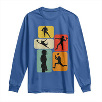 American Football Player Retro Vintage Sport Lover Long Sleeve Shirt - Wonder Print Shop