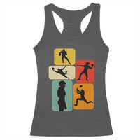 American Football Player Retro Vintage Sport Lover Racerback Tank Top - Wonder Print Shop