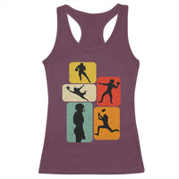 American Football Player Retro Vintage Sport Lover Racerback Tank Top - Wonder Print Shop