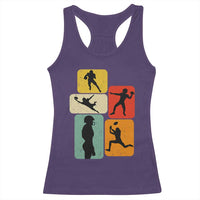 American Football Player Retro Vintage Sport Lover Racerback Tank Top - Wonder Print Shop