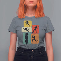 American Football Player Retro Vintage Sport Lover T Shirt For Women - Wonder Print Shop