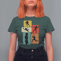 American Football Player Retro Vintage Sport Lover T Shirt For Women - Wonder Print Shop
