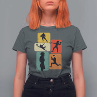 American Football Player Retro Vintage Sport Lover T Shirt For Women - Wonder Print Shop