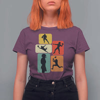 American Football Player Retro Vintage Sport Lover T Shirt For Women - Wonder Print Shop