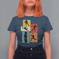 American Football Player Retro Vintage Sport Lover T Shirt For Women - Wonder Print Shop