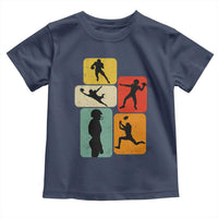American Football Player Retro Vintage Sport Lover Toddler T Shirt - Wonder Print Shop
