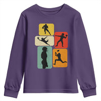 American Football Player Retro Vintage Sport Lover Youth Sweatshirt - Wonder Print Shop