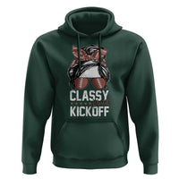 Funny Classy Until Kickoff Hoodie American Football Game Day Messy Bun - Wonder Print Shop