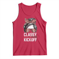 Funny Classy Until Kickoff Tank Top American Football Game Day Messy Bun - Wonder Print Shop