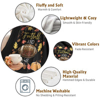 Football And Fall Yall Throw Blanket Fall Season American Football - Wonder Print Shop