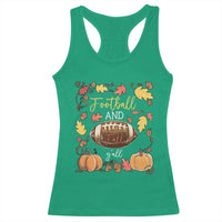 Football And Fall Yall Racerback Tank Top Fall Season American Football - Wonder Print Shop