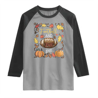 Football And Fall Yall Raglan Shirt Fall Season American Football - Wonder Print Shop