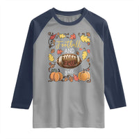 Football And Fall Yall Raglan Shirt Fall Season American Football - Wonder Print Shop