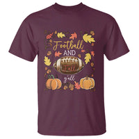 Football And Fall Yall T Shirt Fall Season American Football - Wonder Print Shop