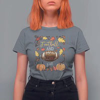 Football And Fall Yall T Shirt For Women Fall Season American Football - Wonder Print Shop