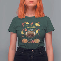 Football And Fall Yall T Shirt For Women Fall Season American Football - Wonder Print Shop