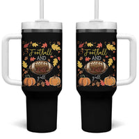 Football And Fall Yall Tumbler With Handle Fall Season American Football - Wonder Print Shop